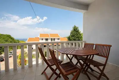 Image de Appartement d'une chambre avec la terrasse et la vue sur le mer Kampor, Rab (A-3214-c)