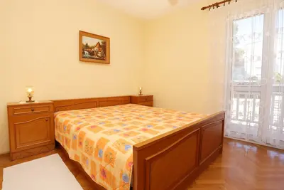Image de Appartement d'une chambre avec le balcon et la vue sur le mer Lumbarda, Korcula (A-4471-a)