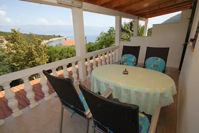 Image de Appartement de deux chambres avec la terrasse et la vue sur le mer Baie Zaraće (Gdinj), Hvar (A-4597-a)