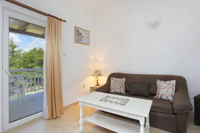 Image de Appartement d'une chambre avec la terrasse et la vue sur le mer Rogoznica (A-4162-g)