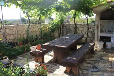 Image de Garçonnière avec la terrasse et la vue sur le mer Punta kriza, Cres (As-383-b)