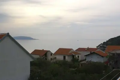 Image de Garçonnière avec la terrasse et la vue sur le mer Podaca, Makarska (As-313-b)
