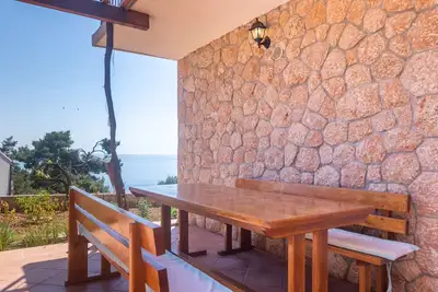 Appartement de deux chambres avec la terrasse et la vue sur le mer Sveta Nedilja, Hvar (A-4049-b)