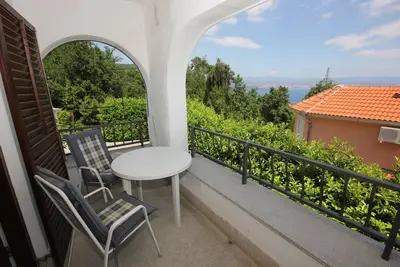 Image de Appartement d'une chambre avec la terrasse et la vue sur le mer Opric, Opatija (A-7756-d)