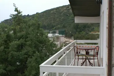 Image de Garçonnière avec le balcon et la vue sur le mer Podaca, Makarska (As-2617-d)