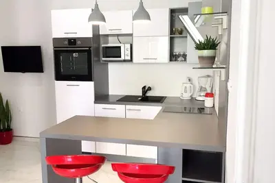 Appartement d'une chambre avec la terrasse et la vue sur le mer Novi Vinodolski (A-5488-b)