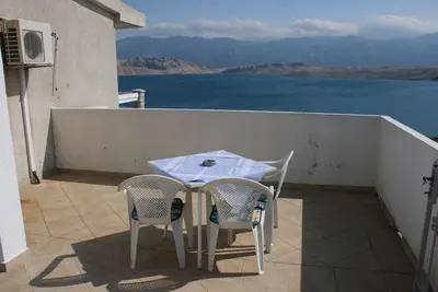 Image de Appartement d'une chambre avec la terrasse et la vue sur le mer Bosana, Pag (A-6460-c)