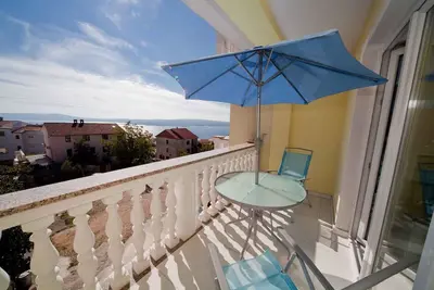 Appartement de vacances avec air conditionné et vue sur la mer