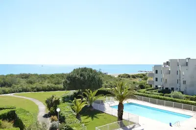 Image de Studio cabine 4 pers, piscine, parking, proche plage, St Cyprien