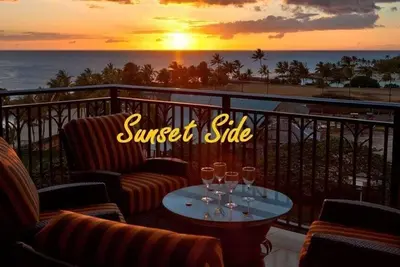 Image de Villa de vacances de luxe au coucher du soleil avec 1200 pieds carrés et beaucoup d'intimité