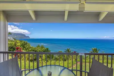 Image de Pali Ke Kua Condo spectaculaire en bord de mer, vues Bali Hai, plage isolée, piscine
