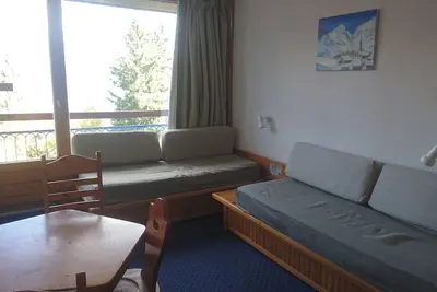 Image de Studio skis aux pieds pour 5 pers. avec balcon, proche commerces et pistes à Arc 1800