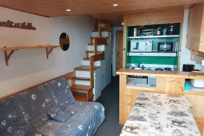 Image de Duplex 2 pièces à Arc 1800 avec WiFi, cuisine équipée et casier à ski