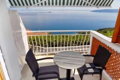 Image de Garçonnière avec la terrasse et la vue sur le mer Moscenice, Opatija (As-7689-a)
