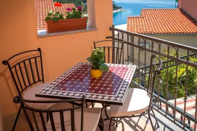 Image de Appartement d'une chambre avec le balcon et la vue sur le mer Brela, Makarska (A-13118-b)