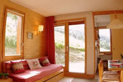 Image de Charmant 2 pièces pour 5 pers, ski au pied, terrasse privative - Hameau du Mottet