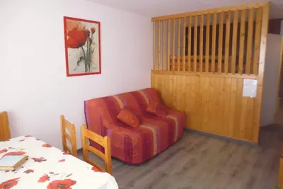 Image de Studio cabine 4 pers avec balcon face aux pistes - La Mongie