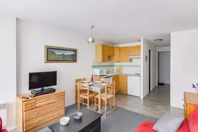 Image de Appartement cosy 5 pers, 1 ch, parking couvert, accès pistes, centre station