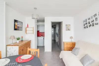 Image de Studio cabine pour 5 à La Mongie, pied des pistes, balcon, lave-linge