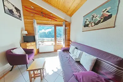 Image de Appt au centre avec 2 chambres, balcon, casier Ă ski et tout confort au Grand-Bornand