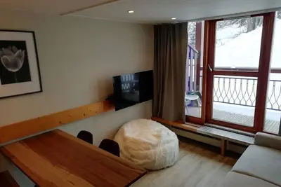 Image de Duplex skis aux pieds, balcon, près des remontées et commerces, 6 pers, animaux acceptés