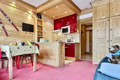 Image de Charmant appartement à Tignes, 4 pers, 30m², pied des pistes, balcon sud, commerces à proximité