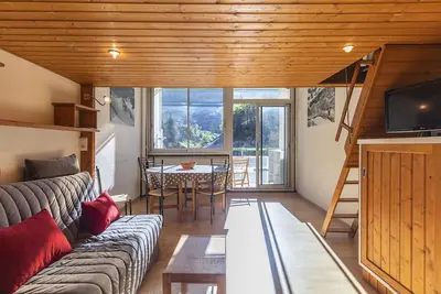 Image de Studio cosy 4 pers, balcon vue montagne, proche pistes Gourette