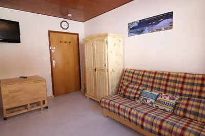 Image de Studio cosy pour 2 pers. , proche télésiège et commerces, avec Tv, casier à skis, et options confort