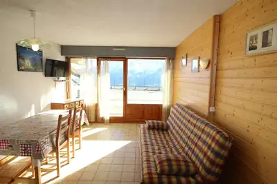Image de Studio cabine 4 couchages à 150m des pistes avec terrasse et parking - Auris en Oisans
