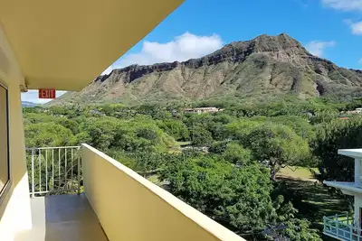 Diamond Head Beach - Studio Queen avec Balcon / Vue sur l'Océan