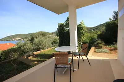 Image de Garçonnière avec la terrasse et la vue sur le mer Vis (As-2470-b)
