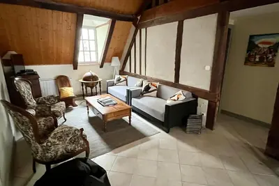 Image de Appartement de charme au pied du Château d'Amboise, centre-ville, 2 chambres, mezzanine, WiFi