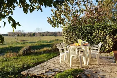 Image de Villa spacieuse avec jardin et terrasse, garage, Ă 1300m plage - 3 chambres, 7 couchages, St Cyprien