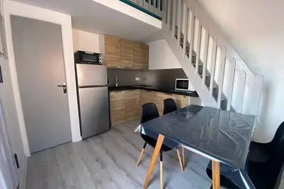 Image de Appartement avec mezzanine, 4 pers, plage à 250m, parking privé, commerces à proximité