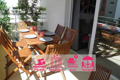 Image de Appartement 2p avec piscine, proche plage et commerces, parking inclus - Sète