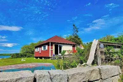 Image de Hangar spectaculaire de plage, Acadia, Blue Hill, Brooksville, baie de Penobscot
