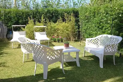 Chalet sur la mer dans le golfe de Carini