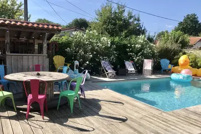 Villa de 150 m2 avec piscine  - A 300 m. de la Plage