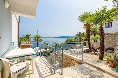 Image de Appartement d'une chambre avec la terrasse et la vue sur le mer Moscenicka Draga, Opatija (A-7766-b)