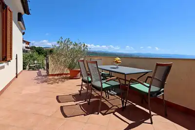 Image de Appartement d'une chambre avec la terrasse et la vue sur le mer Opatija - Pobri, Opatija (A-7813-a)