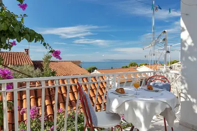 Appartement de trois chambres avec la terrasse et la vue sur le mer Podgora, Makarska (A-6671-d)