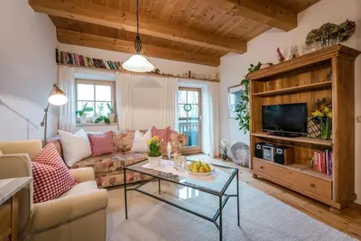 Image de Ferienwohnung \"Bauerngarten\", 58 qm Obergeschoss, 1 separates Schlafzimmer