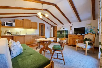 Image de Ferienwohnung Blaueis, 1-2 Personen, 45 qm, Bad/Wc, Balkon, Tv, Kachelofen, 1 Schlafzimmer, Nichtraucher, Südosten