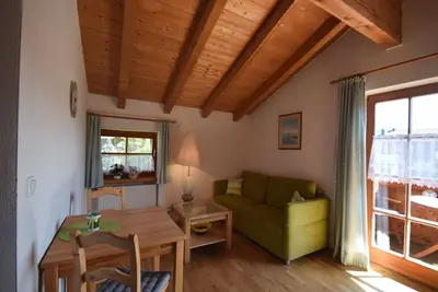 Image de 5. Fewo Hochgern, 37 qm, 1- 3 Pers. , 1 Schlafzimmer, 1 Wohnschlafraum, Süd-Balkon