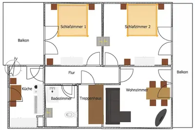 Image de Ferienwohnung Sonnenblume mit ca. 70qm, 2 Schlafräume, für max. 4 Personen