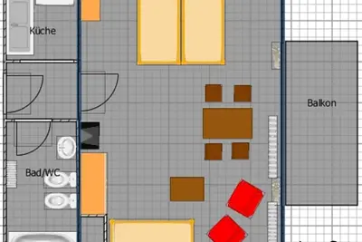 Image de Ferienwohnung Ost-Seite mit 50qm, 1 Wohn-/Schlafzimmer, für maximal 2 Personen