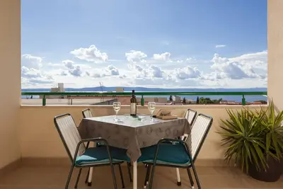 Image de Garçonnière avec le balcon et la vue sur le mer Tucepi, Makarska (As-14457-a)