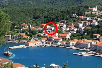 Image de Appartement d'une chambre avec le balcon et la vue sur le mer Jelsa, Hvar (A-196-e)