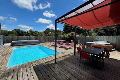 Image de Proche soulac/mer Villa de 7 couchages avec piscine couverte chauffée, jacuzzi