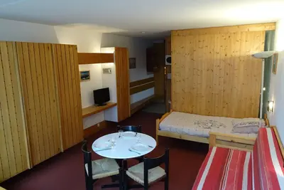 Image de Studio cosy 3 pers à Arc 1600 - Ski aux pieds, proche commerces, balcon Sud, parking et Wifi inclus